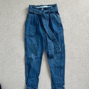 Something Navy June Tie Waist Jeans, 4 / XS